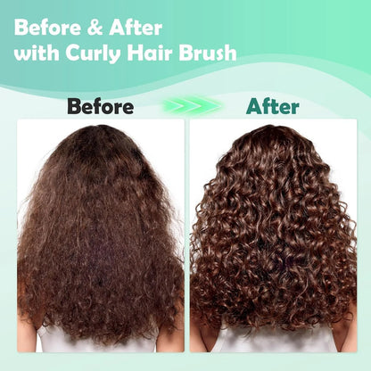 ABOYOY Curl Defining Brush with Side Gear for Curly Hair, Detangling & Styling Brush for Women Men, Lightweight Ergonomic Candy Brush Works on Wet or Dry Hair(green)
