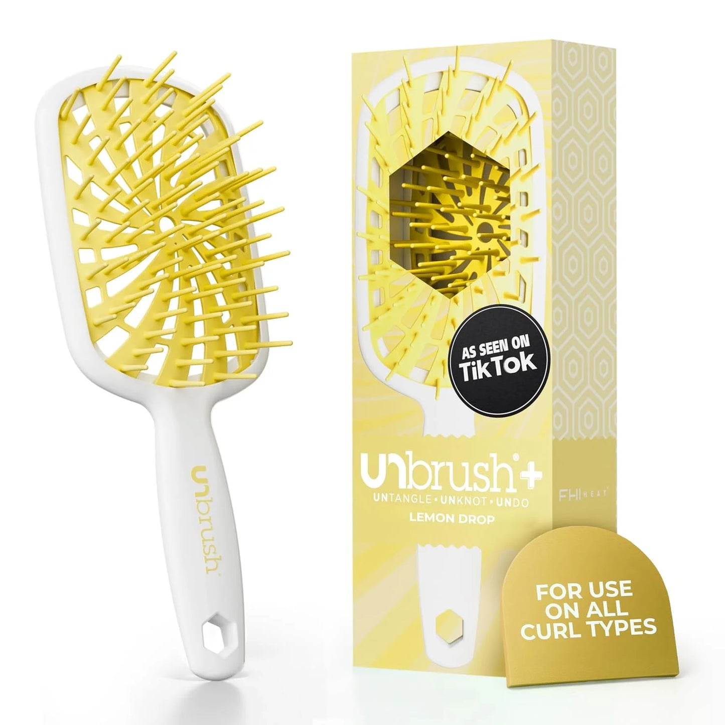 FHI Heat UNbrush Plus Ultra-Light Detangling Brush for Fine & Fragile Hair