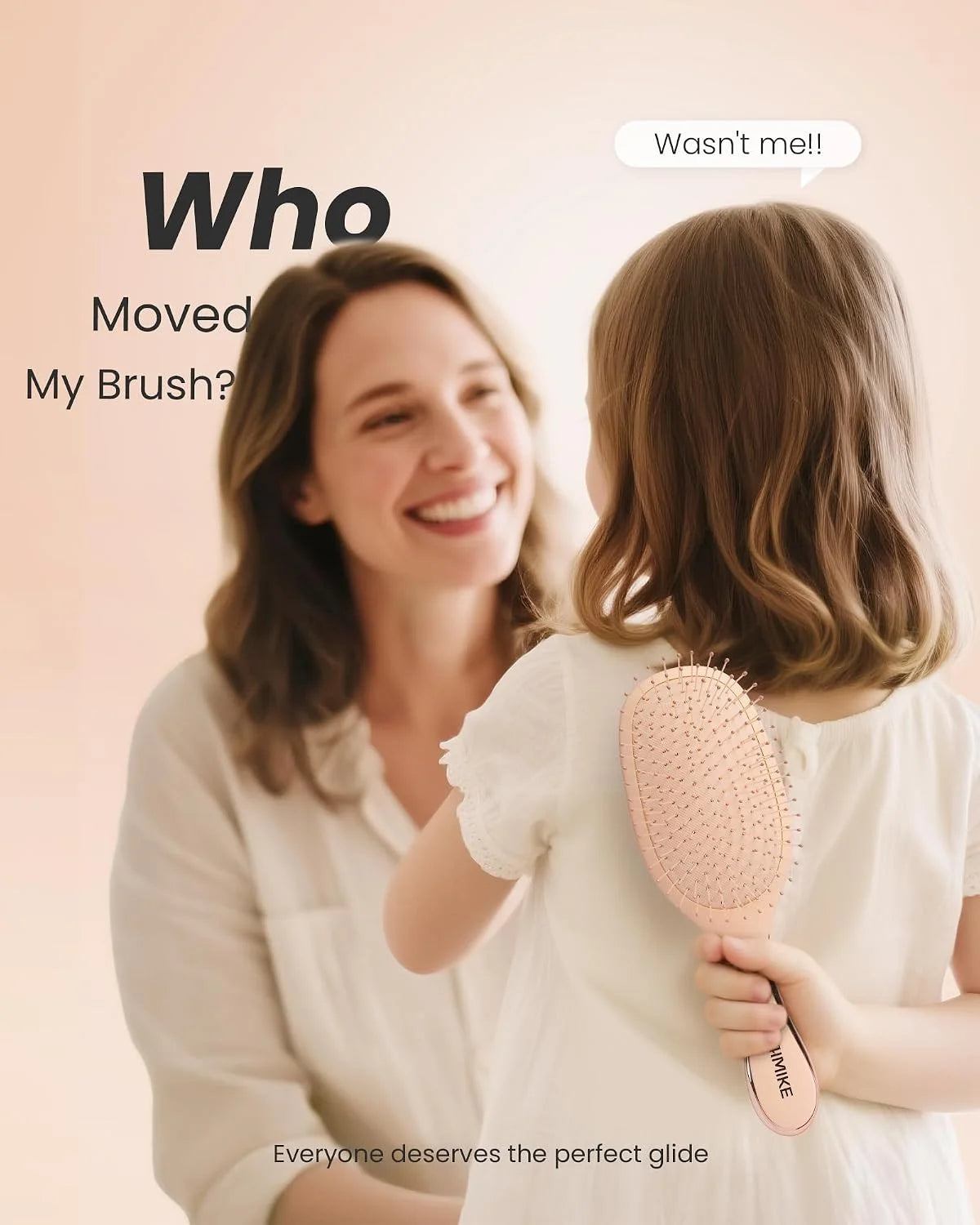 AIMIKE Paddle Hairbrush for Women & Kids Fine Hair, Wet & Dry