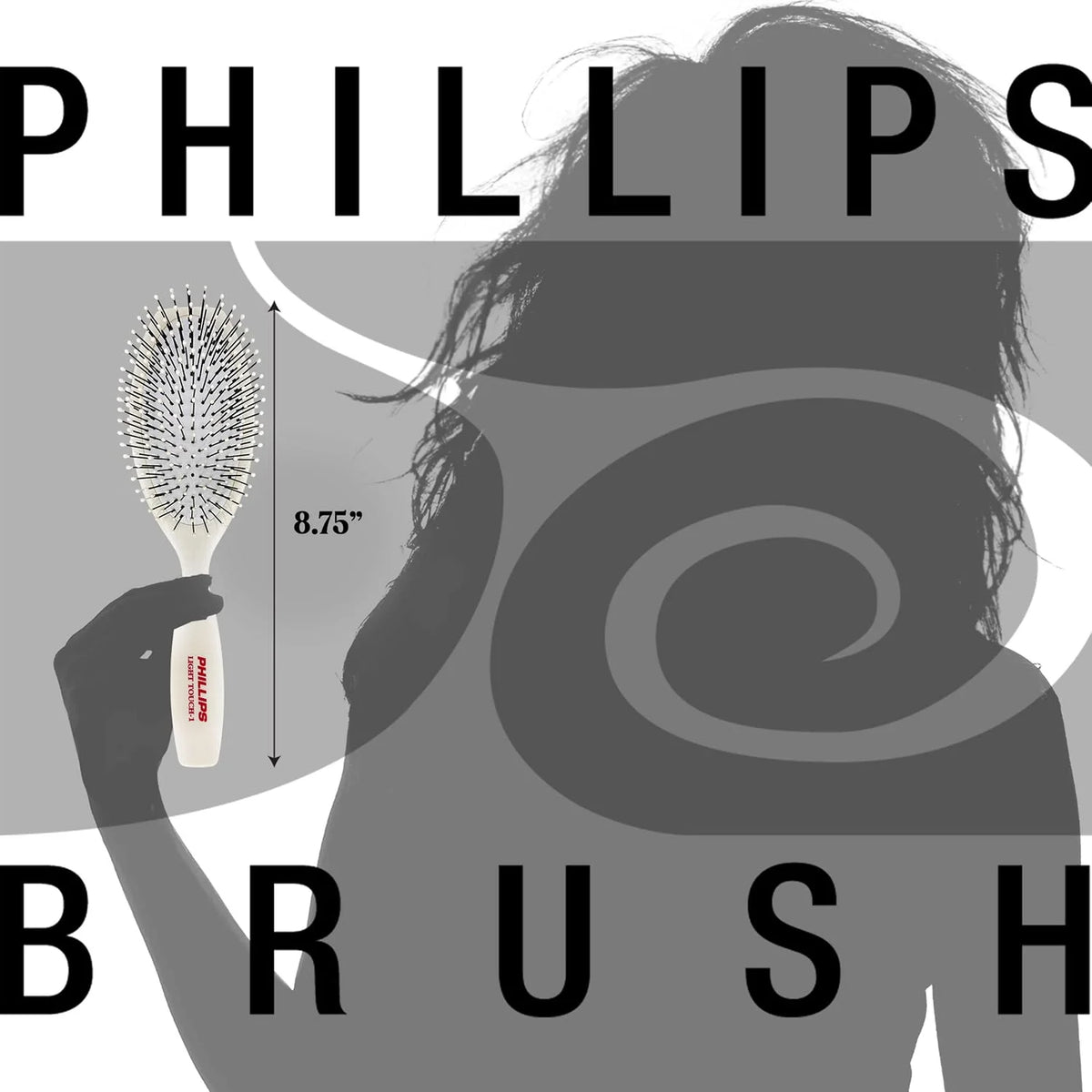 Phillips Brush Light Touch 1 & 2 Oval Cushion Hair Brush Combo, Full Sizes