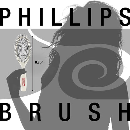 Phillips Brush Light Touch 1 & 2 Oval Cushion Hair Brush Combo, Full Sizes
