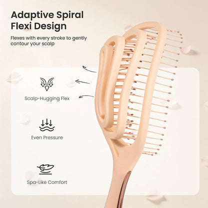 AIMIKE Spiral Hairbrush for Fine Hair, Wet Detangler Brush for Women & Kids