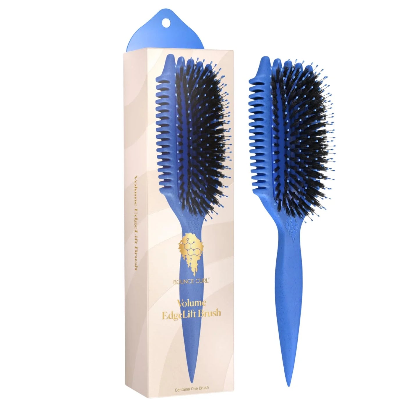 Bounce Curl Volume EdgeLift Brush, 5-In-1 Styling Tool Defined Curls Purple