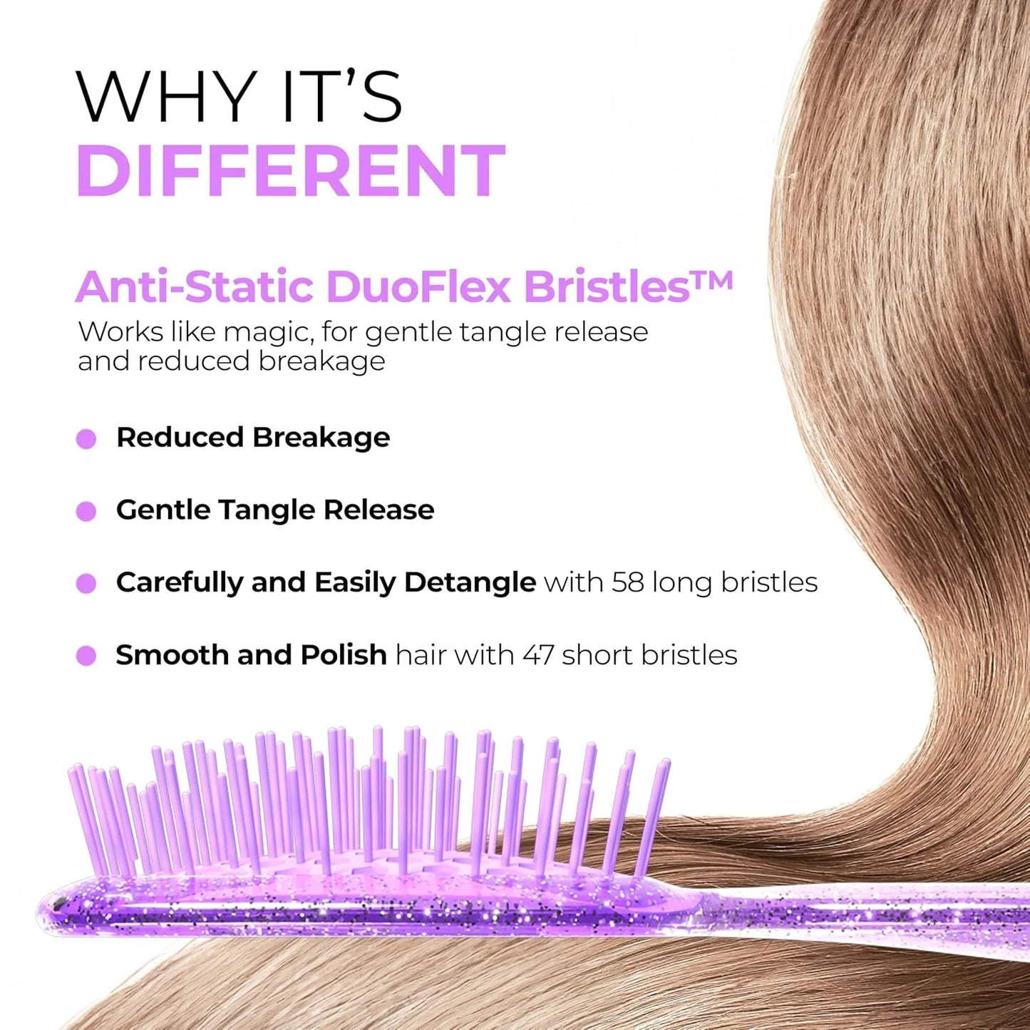 FHI Heat UNbrush Mini Detangling Brush for Wet & Dry Hair