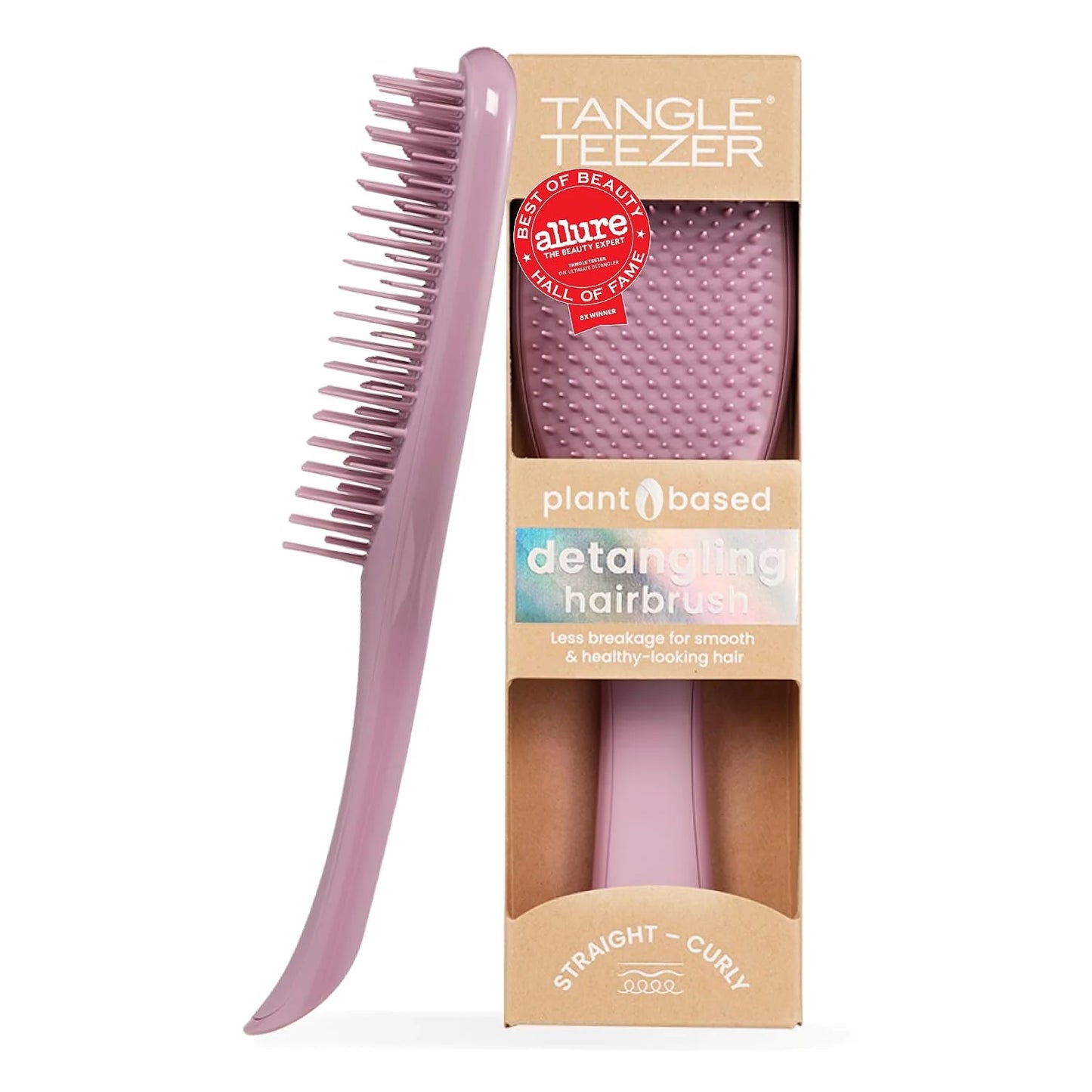 Tangle Teezer Plant-Based Ultimate Detangler Curly Hair Brush, Yellow