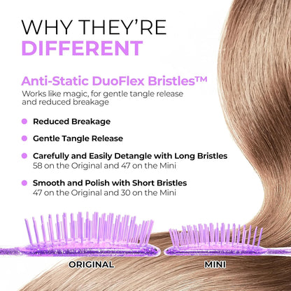FHI Heat UNbrush Detangling Brush Combo Pack - Original + Mini