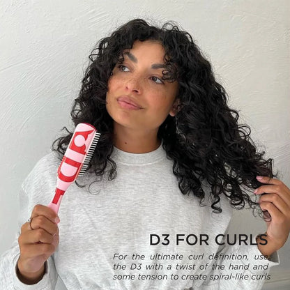 Denman D3 Original Curl Definer & Styler, Curly Hair Brush for Women & Men – 7 Row Detangling & Curl Defining Brush for Smooth Defined Curls - a precision Styling Brush for straight hair