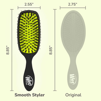 Wet Brush Shine Enhancer Hair Brush, Pink - Exclusive Ultra-soft IntelliFlex Bristles - Natural Boar Bristles Leave Hair Shiny And Smooth For All - For Women, Men, Wet And Dry Hair