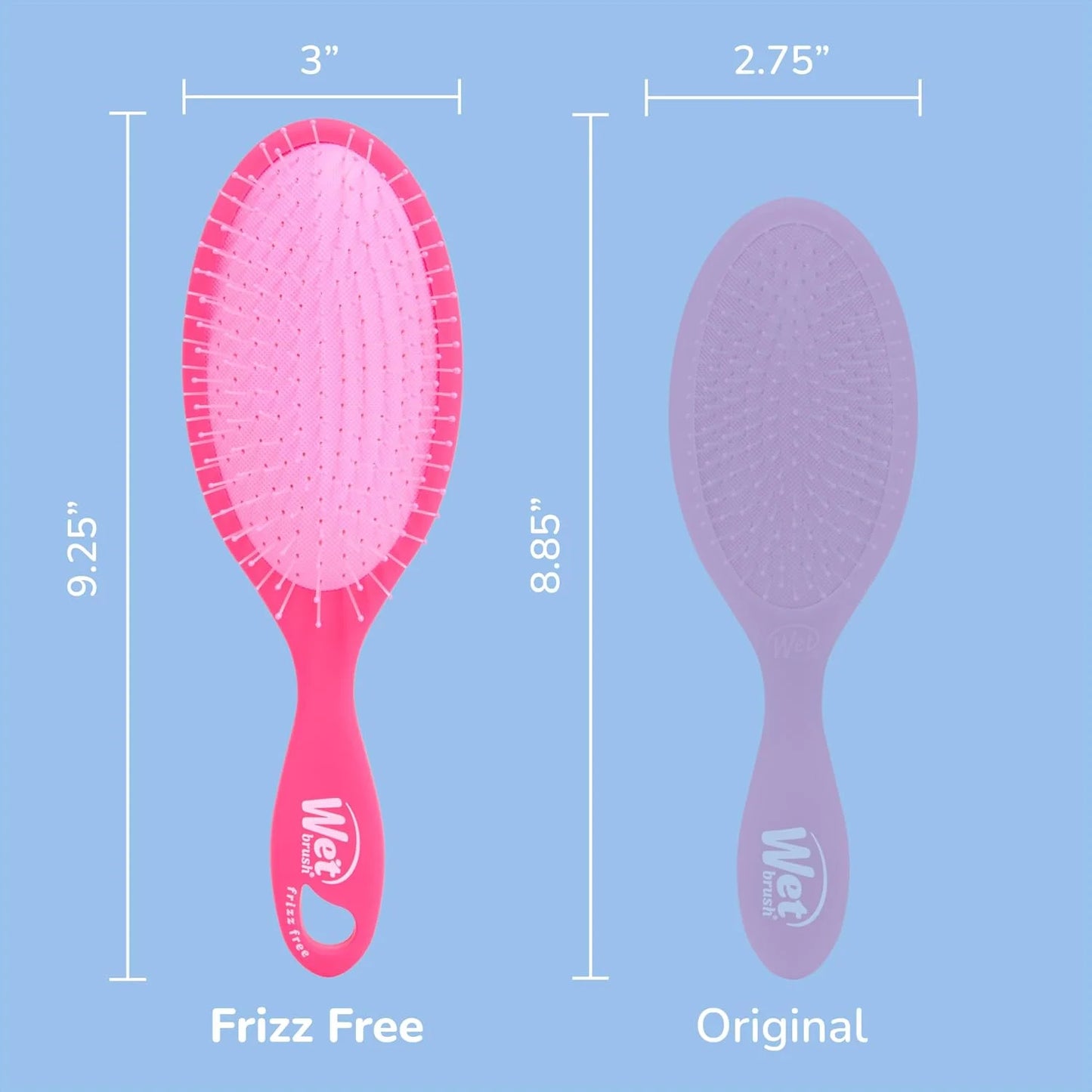 Wet Brush Frizz-Free Detangler Brush with Ionic Technology, Pink, Provides Frizz Control, Reduces Static, and Smooths All Hair Types, Best For Dry Hair, Made for Women, Men & Kids