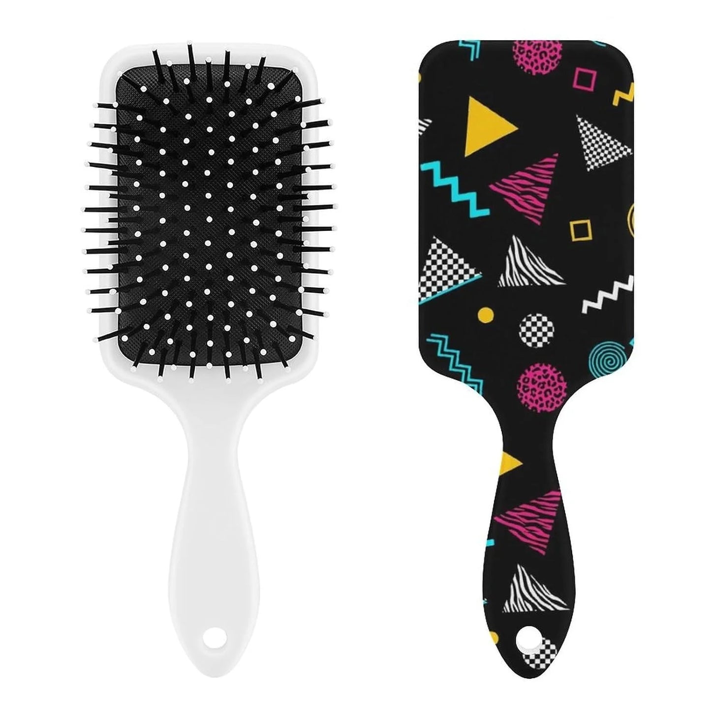 Air-Cushion Comb Black Gold Glitter Cheetah Leopard Print, Smooth Hair Salon Anti-Knotting Fluffy, For Long Thick Curly Hair, 1 Pack