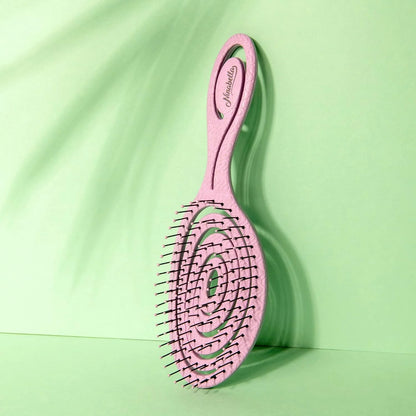Ninabella Detangler Brush - No Tangle Hair Brush for Women, Fine, Thick and Long Hair - Hairbrush for Wet and Dry Hair, Gentle on the Scalp - Elegant Black