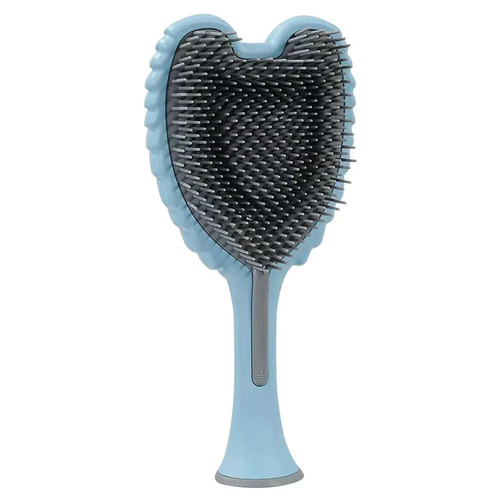 Detangling Hair Brush - Anti Static Angel Wing Hair Brush with Soft & Flexible Bristle for Straight & Wavy Hair - Tangle Angel Hair Detangler Brushes for Blow Drying & Shower - Two Tone Lilac Ivory