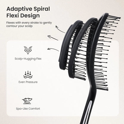 AIMIKE Spiral Hairbrush for Fine Hair, Wet Detangler Brush for Women & Kids