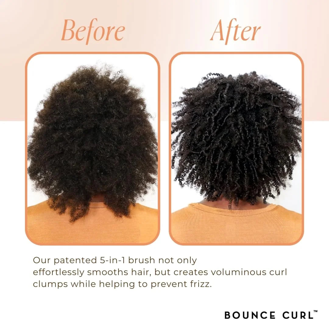 Bounce Curl Volume EdgeLift Brush, 5-In-1 Styling Tool Defined Curls Purple