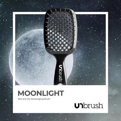 FHI Heat UNbrush Detangling Brush for Pain-Free Brushing on All Wet or Dry Hair Types — Durable DuoFlex Anti-Static Bristles, Lightweight Handle, Vented Hair Brush