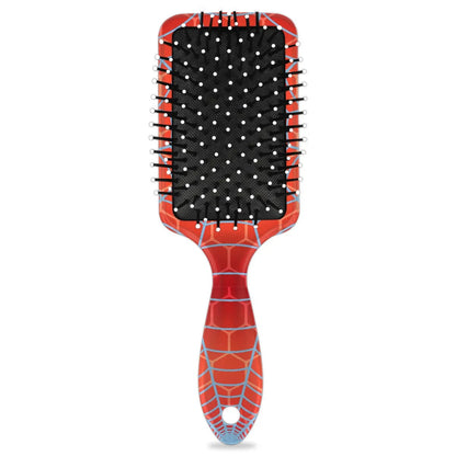 Personalized-Kids-Hair-Brush for Boy Girls Custom Gift Detangler Brush Soft Bristle Hair Brushes Travel Hair Brush for All Hair Types Christmas Hallowmas Spider Web Sliver Dot
