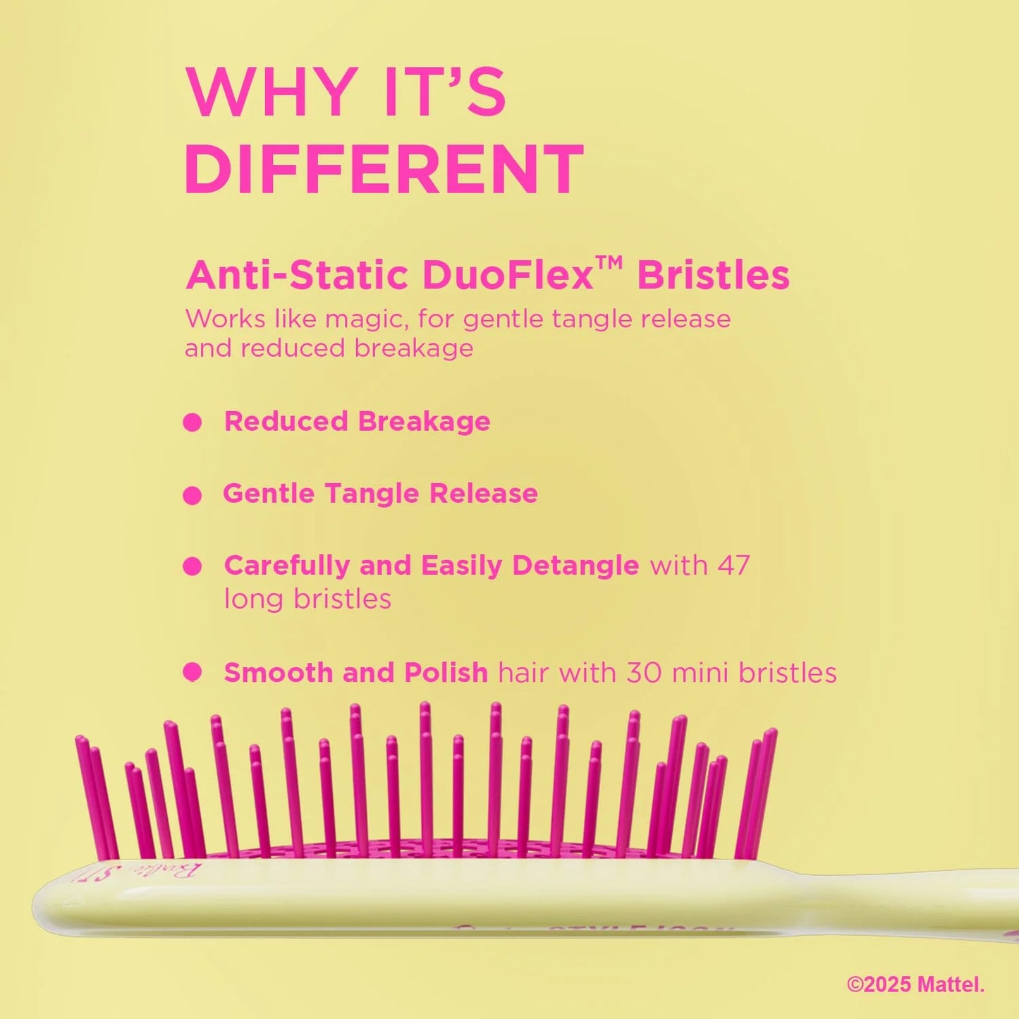 FHI Heat UNbrush Barbie Detangling Brush Duo - Style Icon - Yellow