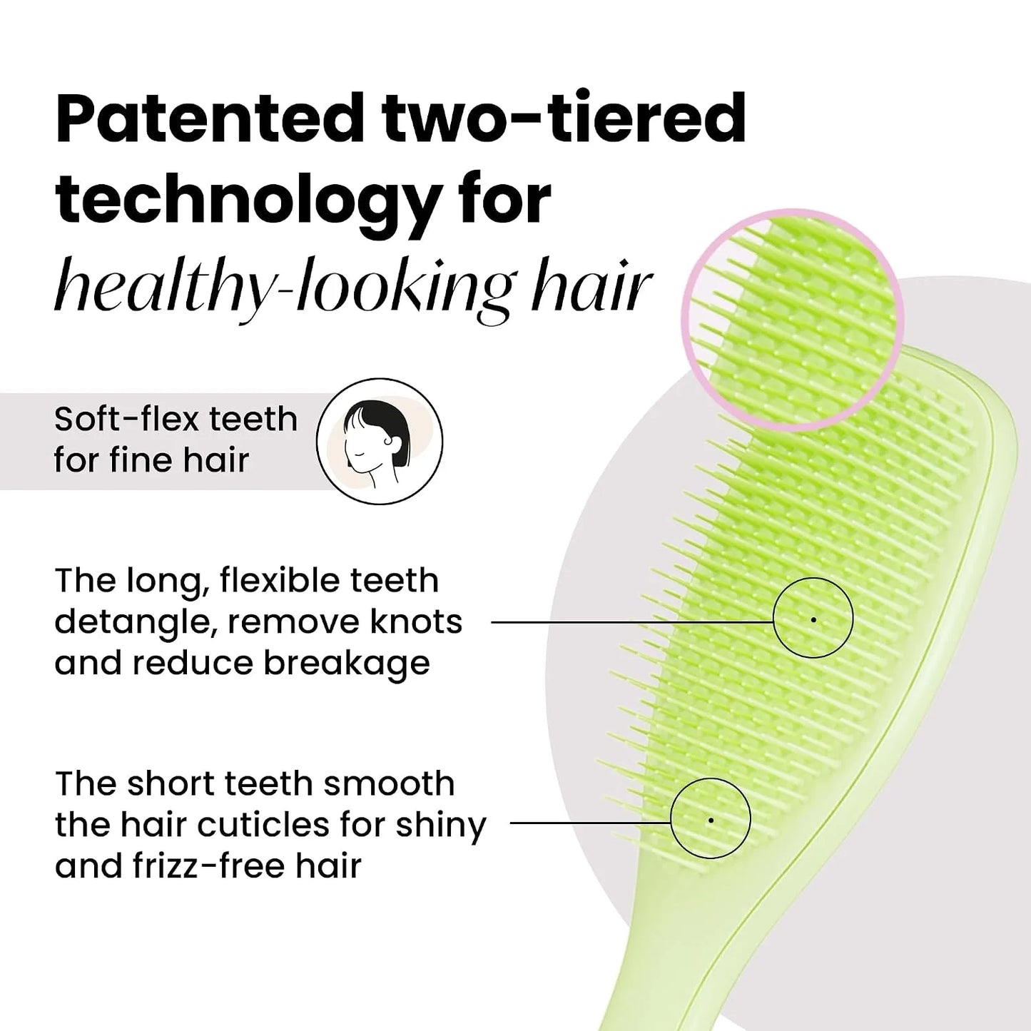 Tangle Teezer Plant-Based Ultimate Detangler Curly Hair Brush, Yellow