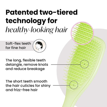 Tangle Teezer Plant-Based Ultimate Detangler Curly Hair Brush, Yellow