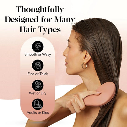 Kitsch Detangle Brush – Gentle Curly Hair Brush All Hair Types - Black