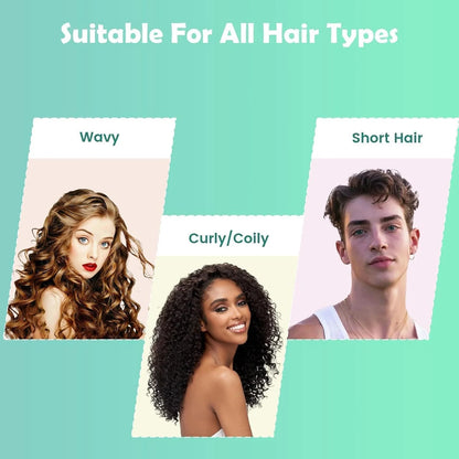ABOYOY Curl Defining Brush with Side Gear for Curly Hair, Detangling & Styling Brush for Women Men, Lightweight Ergonomic Candy Brush Works on Wet or Dry Hair(green)