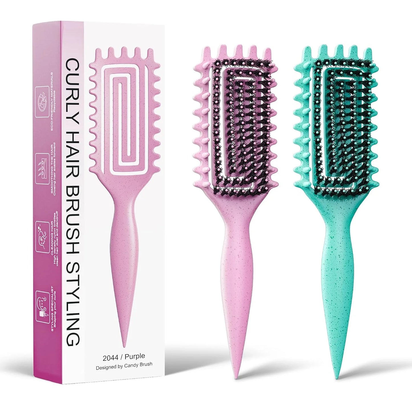 Curly Hair Brush, Curl Brush For Wet & Dry Hair,Curl Defining For Women&Men
