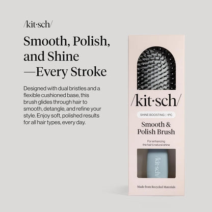 Kitsch Smooth & Polish Hair Brushes For Women and Men - Black