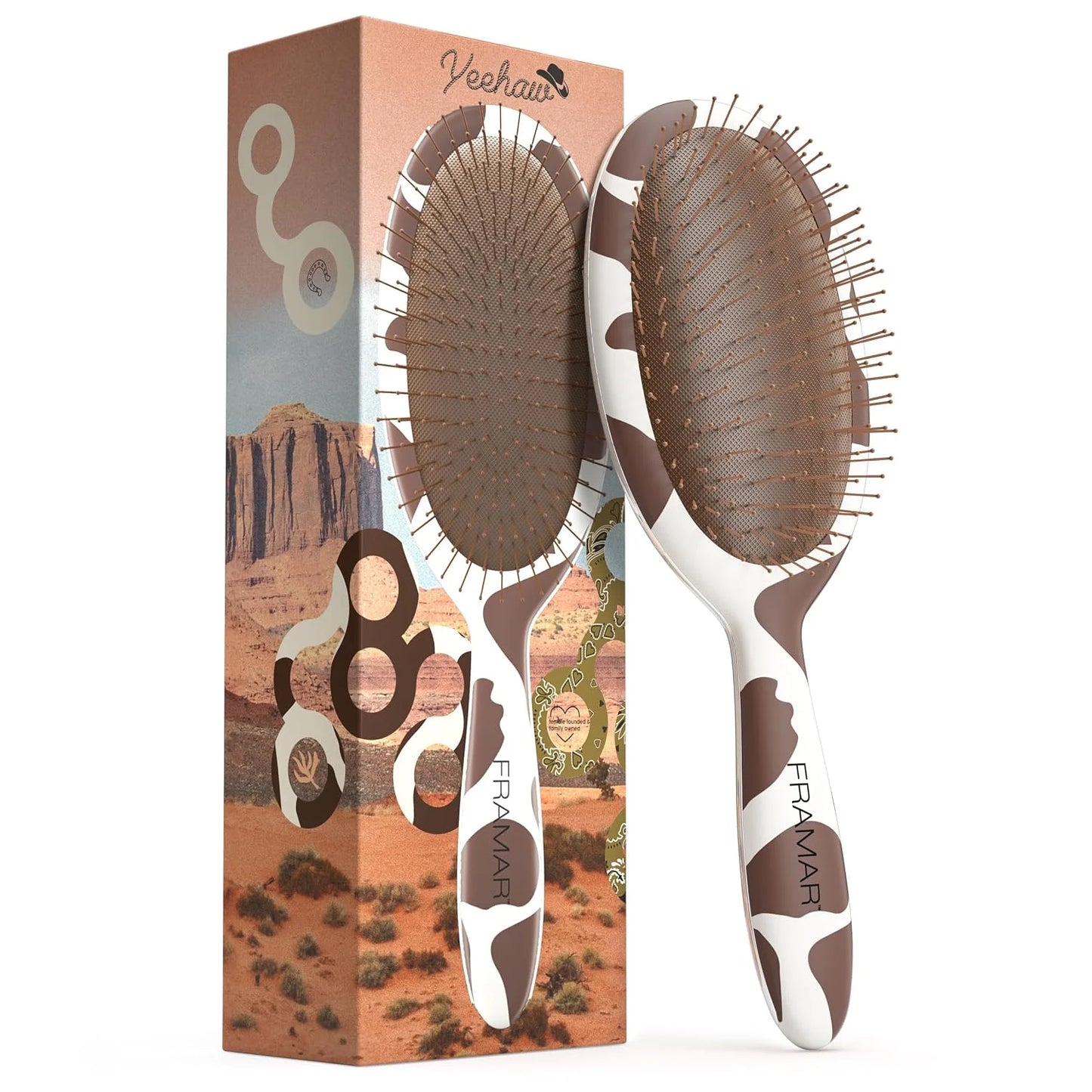 FRAMAR Wet Hair Brush Detangler, Detangling Hairbrush For Women – Giraffe