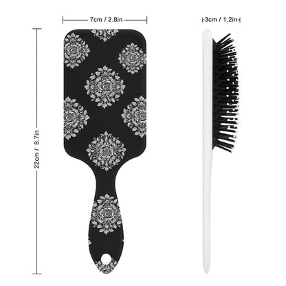Air-Cushion Comb Black Gold Glitter Cheetah Leopard Print, Smooth Hair Salon Anti-Knotting Fluffy, For Long Thick Curly Hair, 1 Pack