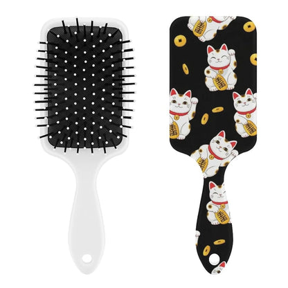 Air Cushion Comb for Massage Japanese Ocean Wave Fish Koifish Art, For Curly Long Thick Straight Hair, Women Girls Ladies