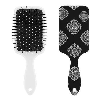 Air-Cushion Comb Black Gold Glitter Cheetah Leopard Print, Smooth Hair Salon Anti-Knotting Fluffy, For Long Thick Curly Hair, 1 Pack