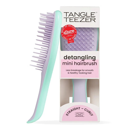 Tangle Teezer Ultimate Detangler Mini Hair Brush, Pink & Mint