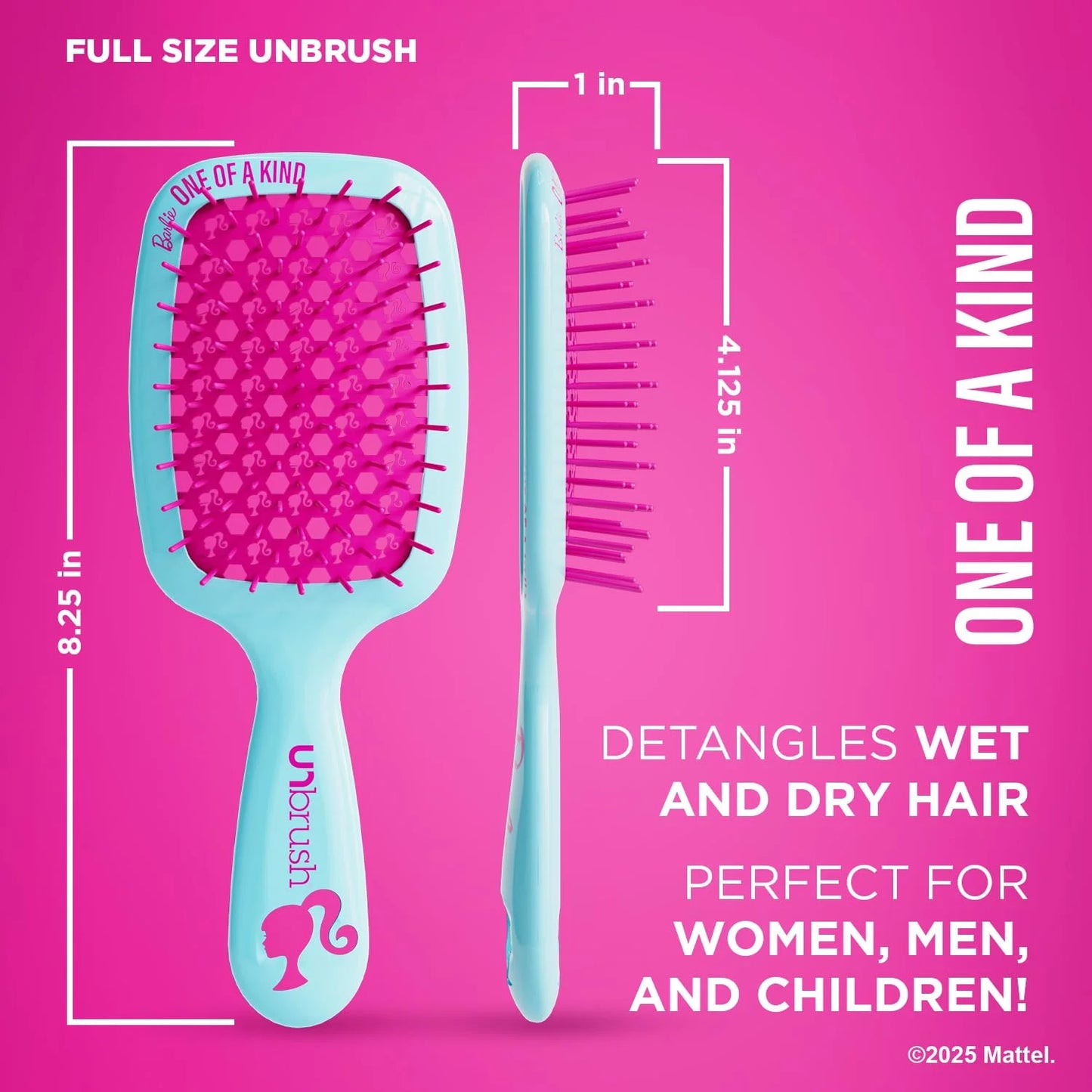 FHI Heat UNbrush Barbie Detangling Brush Duo - Style Icon - Yellow