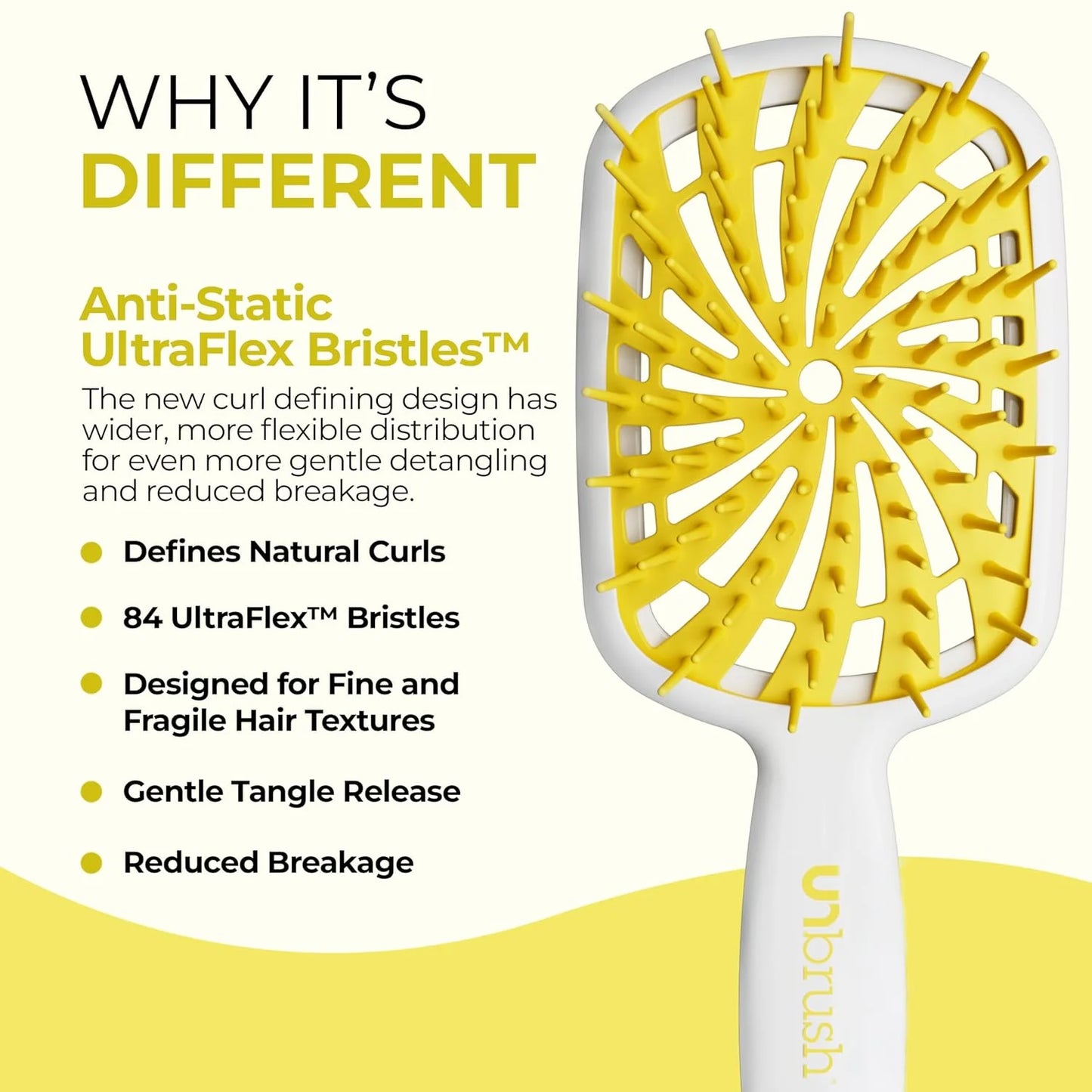 FHI Heat UNbrush Plus Ultra-Light Detangling Brush for Fine & Fragile Hair