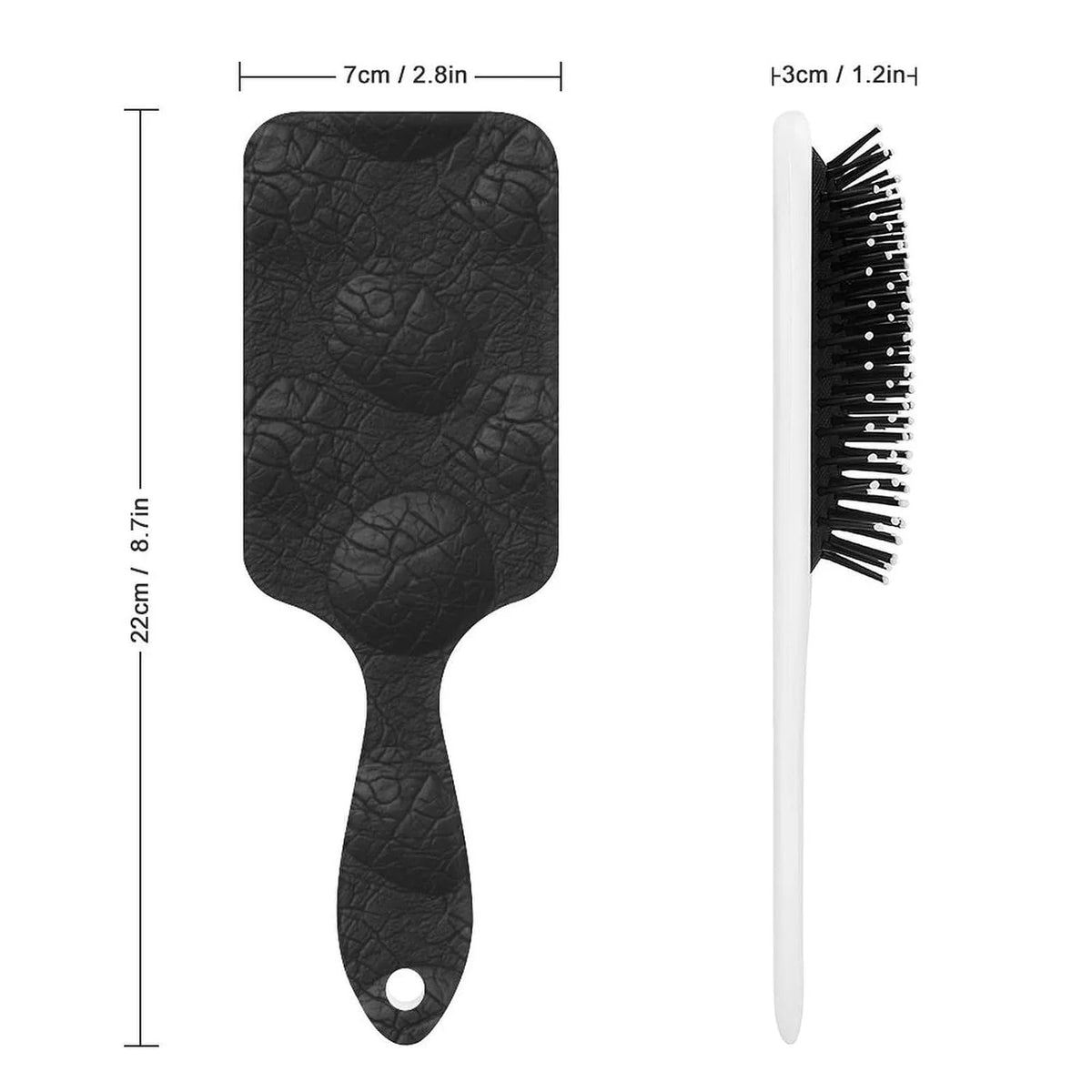 Air-Cushion Comb Black Gold Glitter Cheetah Leopard Print, Smooth Hair Salon Anti-Knotting Fluffy, For Long Thick Curly Hair, 1 Pack
