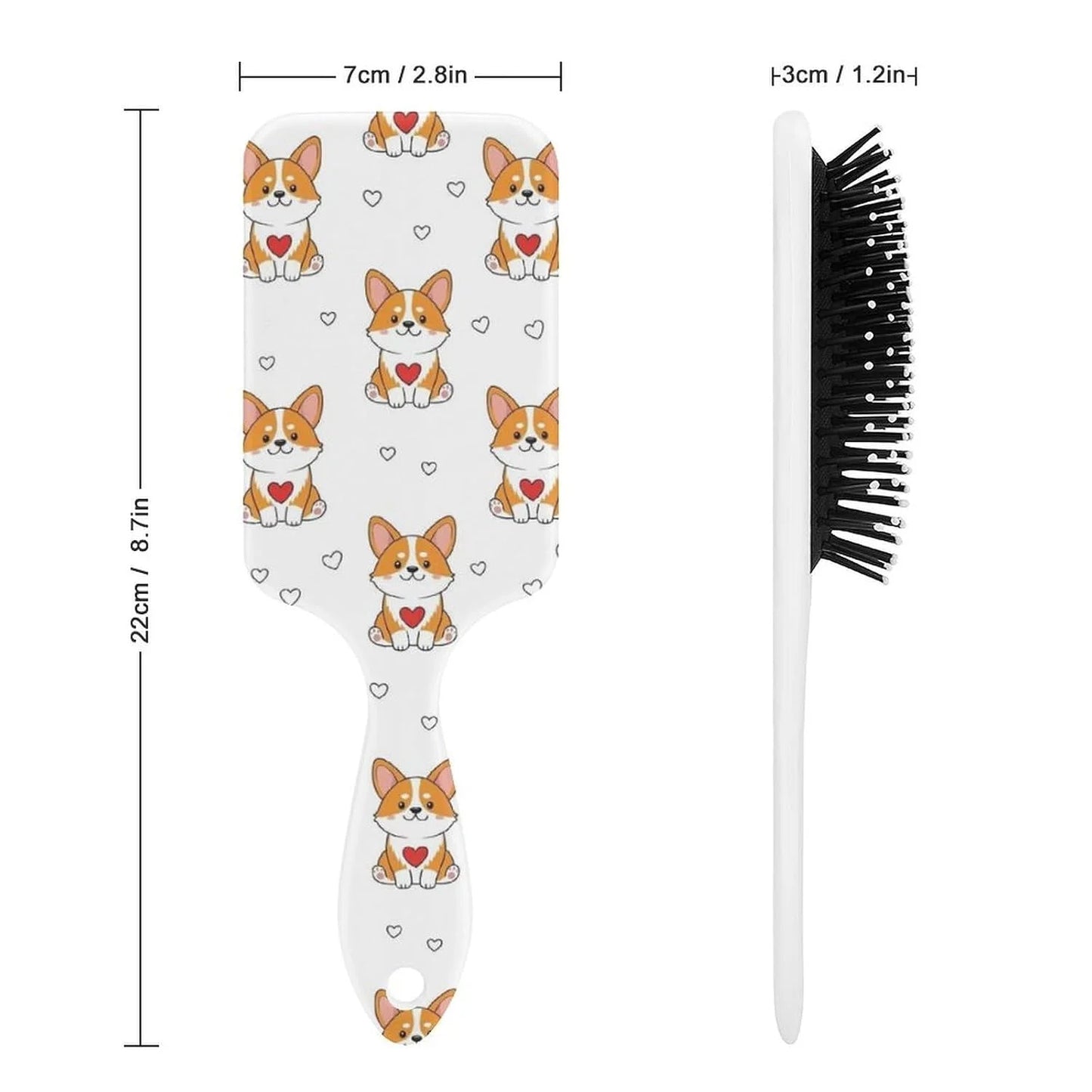 Women Girls Ladies Hair Brush Purple Black Buffalo Check Plaid Pattern, Paddle Brush for Detangling Scalp Massage, Cushion Hairbrush for Long Thick Curly Hair