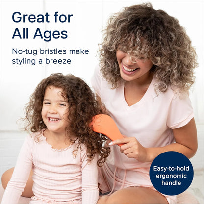 Crave Naturals Glide Thru Hair Brush - Detangler Brush for Curly, Straight, Wet or Dry Hair - Gentle Detangling Brushes for Adults, Kids, Toddlers - Hair Accessories for Women, 7.5x3" - Pink