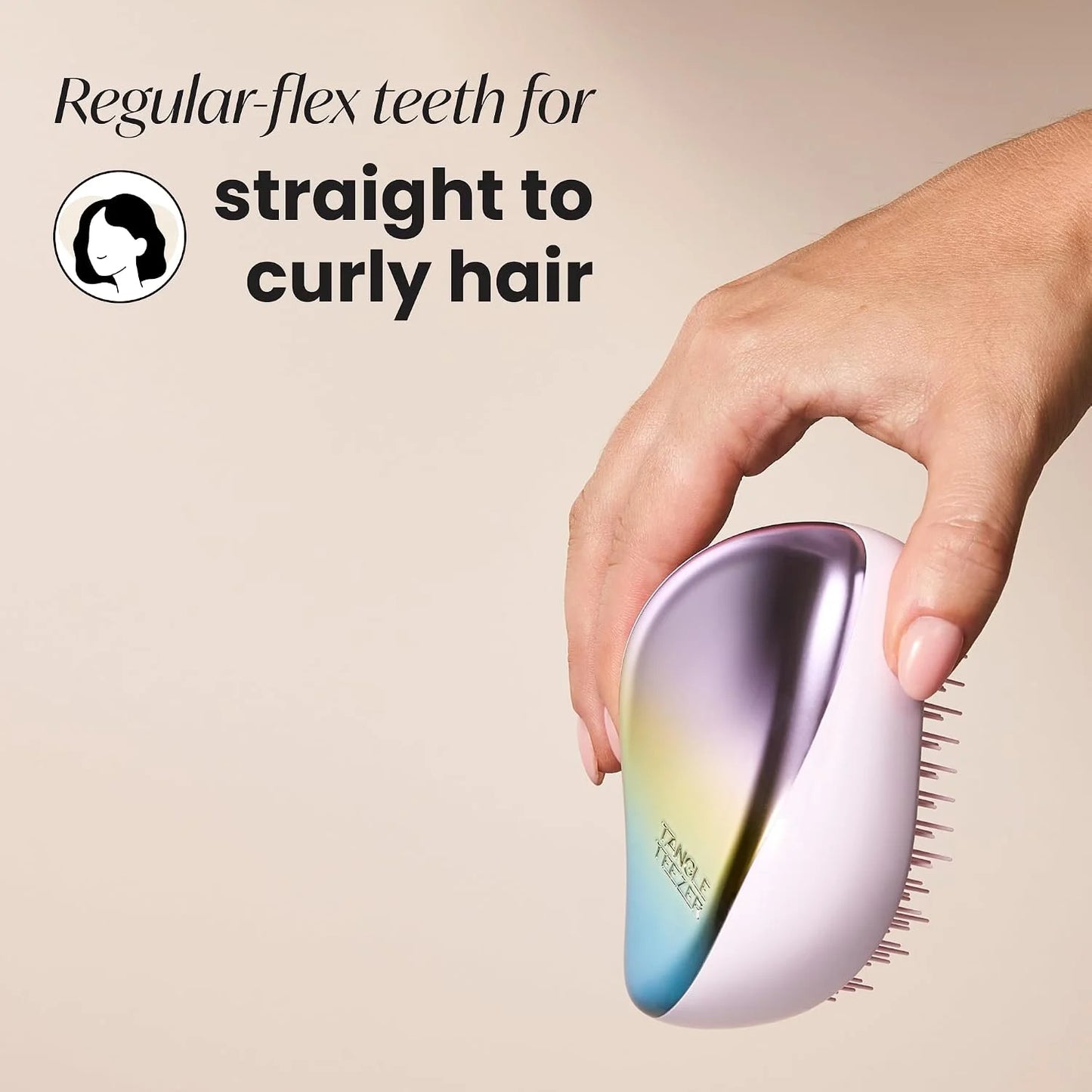 Tangle Teezer Compact styler detangling hairbrush, rose gold black, 1 Gram