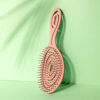 Ninabella Detangler Brush - No Tangle Hair Brush for Women, Fine, Thick and Long Hair - Hairbrush for Wet and Dry Hair, Gentle on the Scalp - Elegant Black