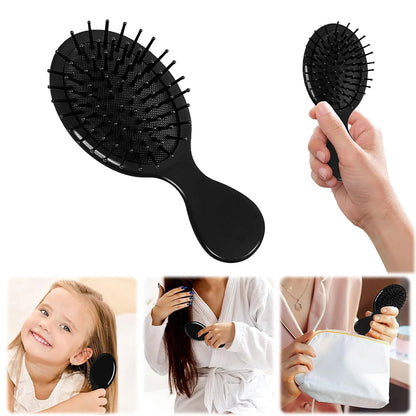 2P Mini Hair Brush,Brush Squirt Detangling Brush,Mini Detangler Brush, No Tangle Ultra-Soft IntelliFlex Bristles,with Ease Knots Without Tears or Breakage (Bright flour)