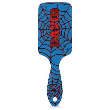 Personalized-Kids-Hair-Brush for Boy Girls Custom Gift Detangler Brush Soft Bristle Hair Brushes Travel Hair Brush for All Hair Types Christmas Hallowmas Spider Web Sliver Dot