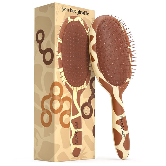 FRAMAR Wet Hair Brush Detangler, Detangling Hairbrush For Women – Giraffe
