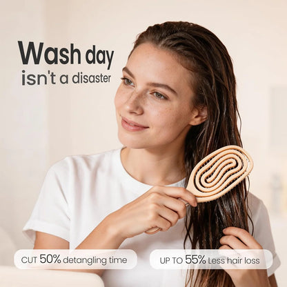 AIMIKE Spiral Hairbrush for Fine Hair, Wet Detangler Brush for Women & Kids
