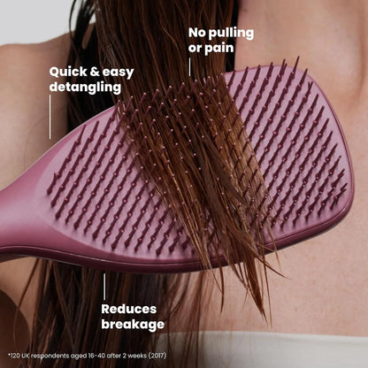 Tangle Teezer Large Ultimate Detangler Brush, Straight to Wavy, Pink/Purple