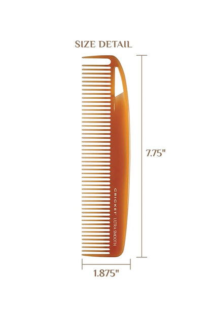 Cricket Ultra Smooth Coconut Conditioning Comb – Infused with Coconut Oil & Keratin for Frizz-Free Shine and Hydration, Ideal for Mid-Length, Thick, and Textured Hair