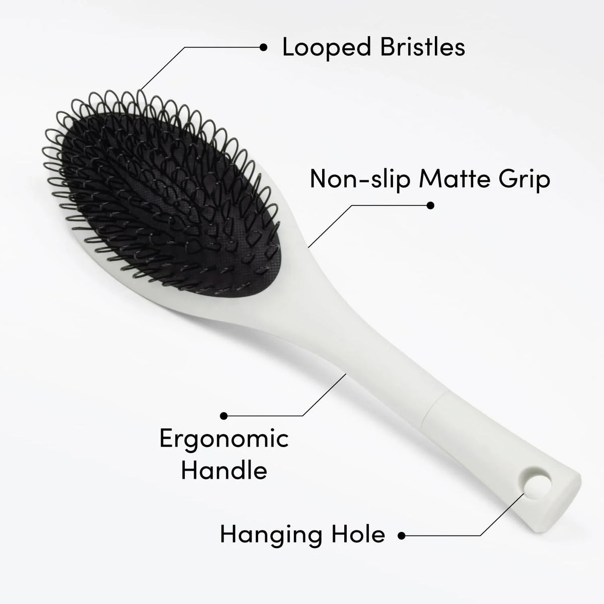 The Hair Shop Light Blue Loop Brush - Salon Professional Grade with Ergonomic Design - Safe Detangler Tool for 100% Remy Human and Synthetic Hair Extensions and Wigs (Light Blue)