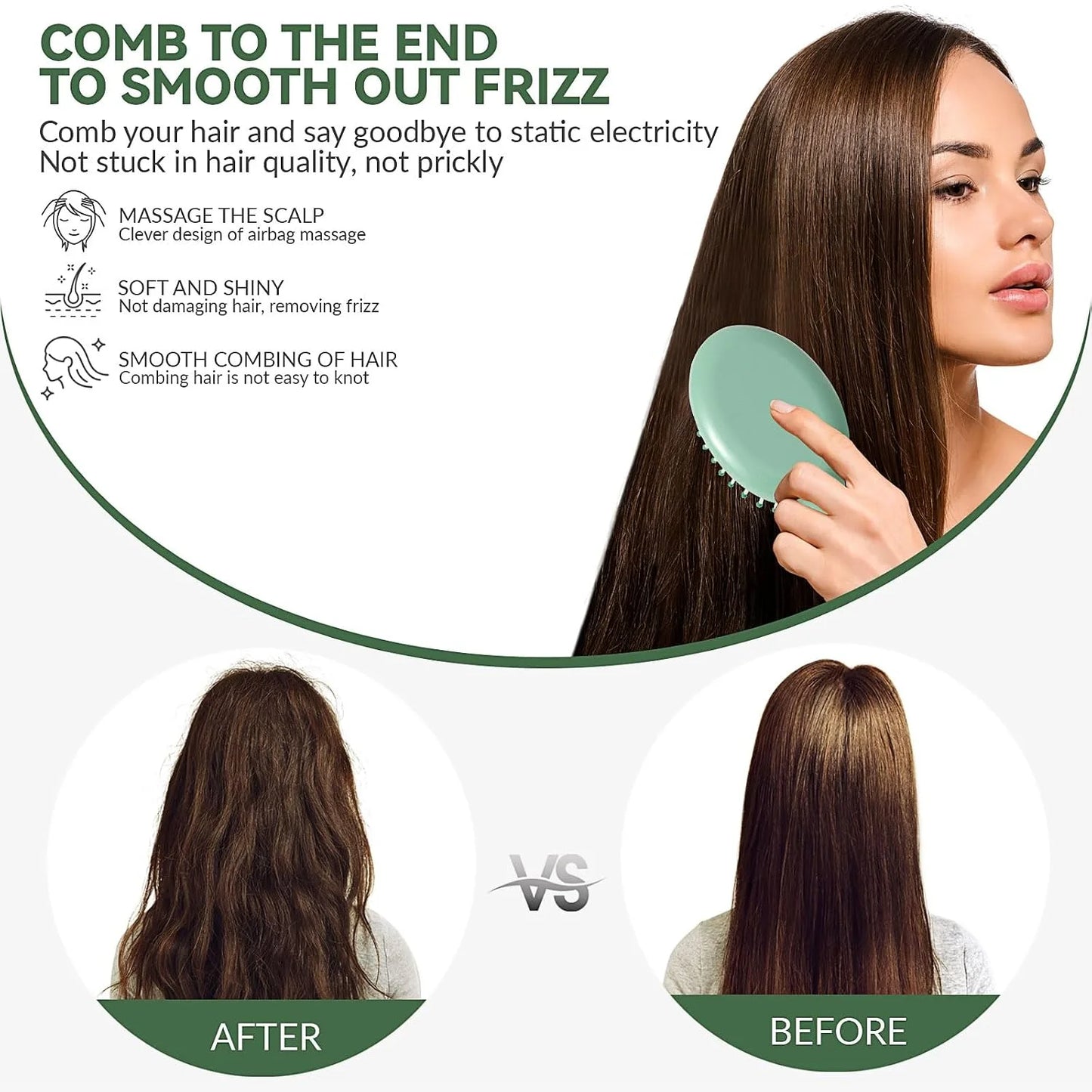 2P Mini Hair Brush,Brush Squirt Detangling Brush,Mini Detangler Brush, No Tangle Ultra-Soft IntelliFlex Bristles,with Ease Knots Without Tears or Breakage (Bright flour)