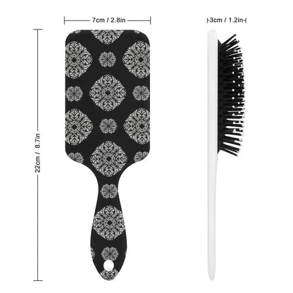 Air-Cushion Comb Black Gold Glitter Cheetah Leopard Print, Smooth Hair Salon Anti-Knotting Fluffy, For Long Thick Curly Hair, 1 Pack