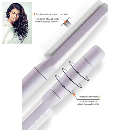 Self-Cleaning Hair Brush for Women, Anti-Static Detangling Comb with Rotating Handle, Purple, Suitable for All Hair Types (Purple)