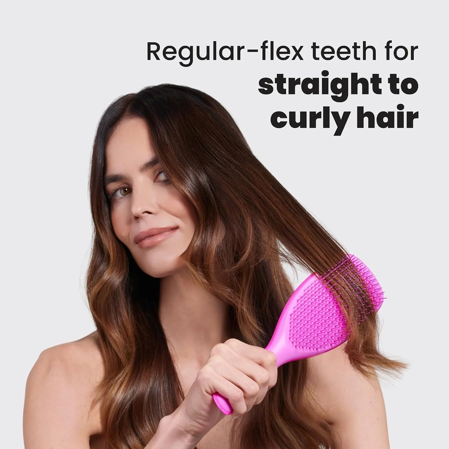 Tangle Teezer Large Ultimate Detangler Brush, Straight to Wavy, Pink/Purple